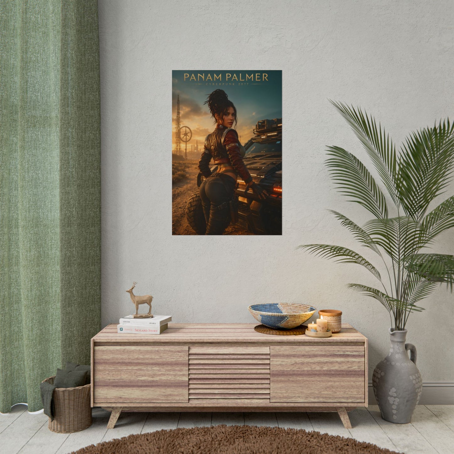 Panam Palmer Poster, Cyberpunk 2077 Wall Art, Gaming Print, Gamer Decor