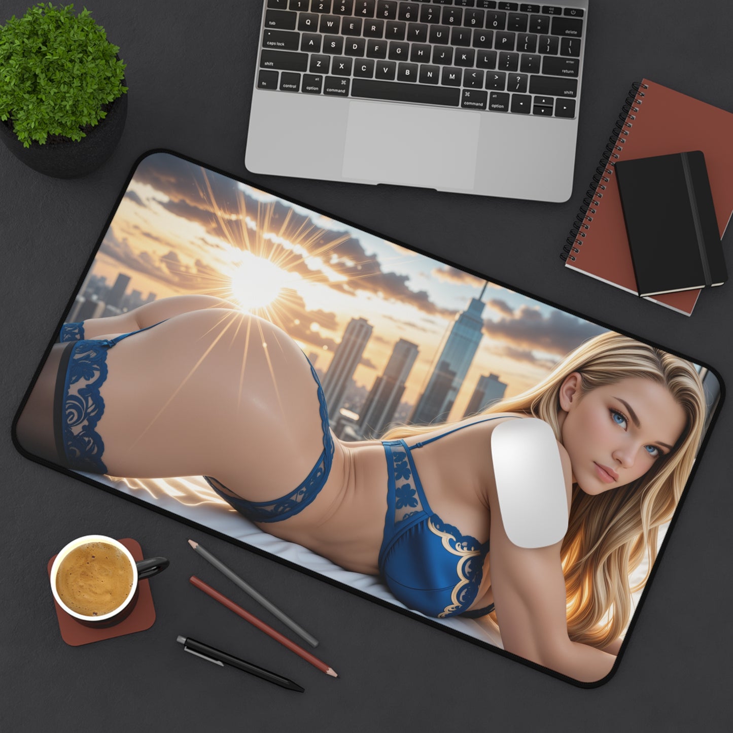 Supergirl Gaming Mouse Pad, Superhero Desk Mat, Comic Heroine Gaming Setup