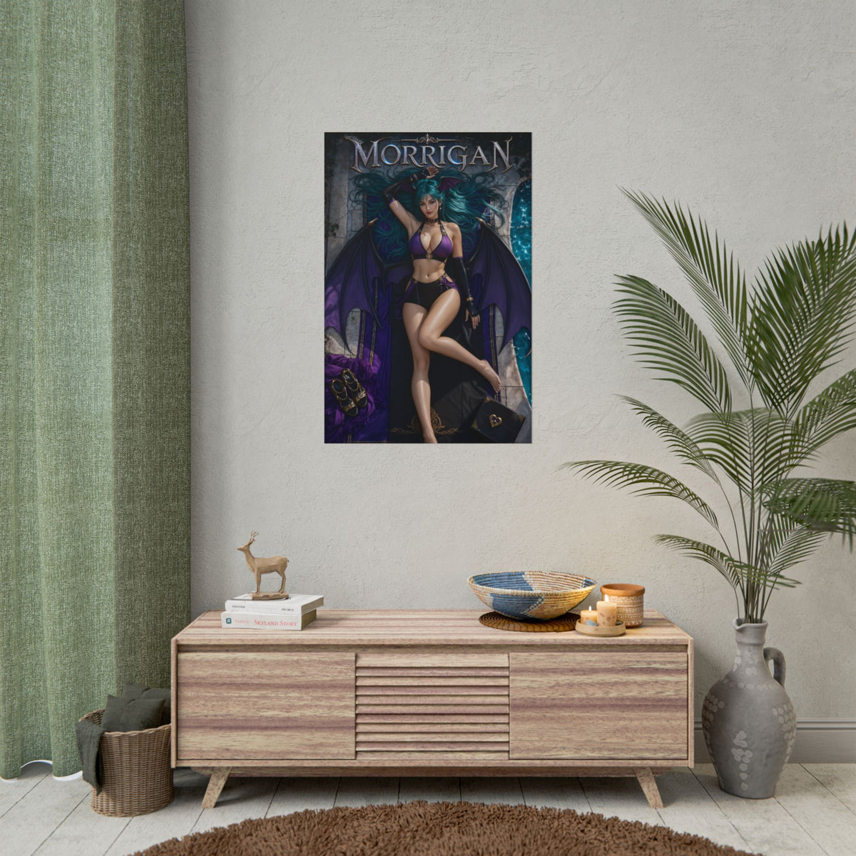 Morrigan Aensland Darkstalkers Poster Wall Art Character Room Decor Collectible
