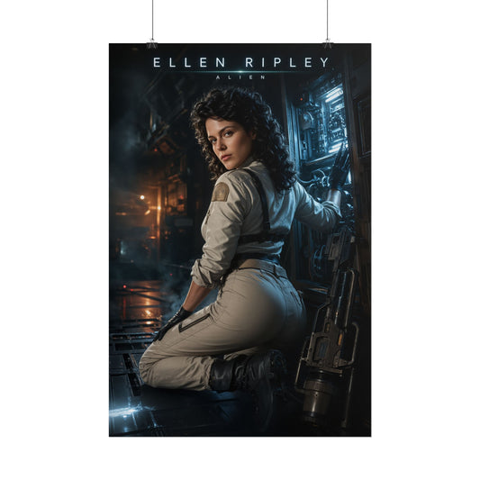 Alien Movie Sci Fi Ellen Ripley Wall Art Print Character Movie Poster for Fans