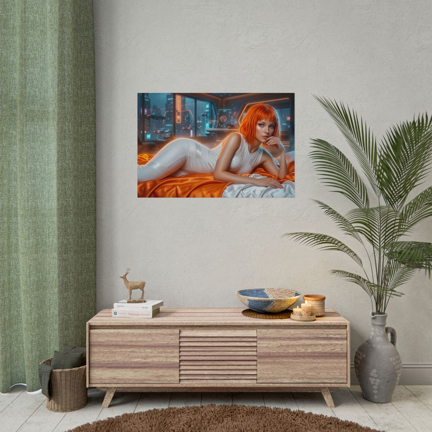 Leeloo Poster, Sci Fi Wall Art, Movie Print, Gamer Room Decor