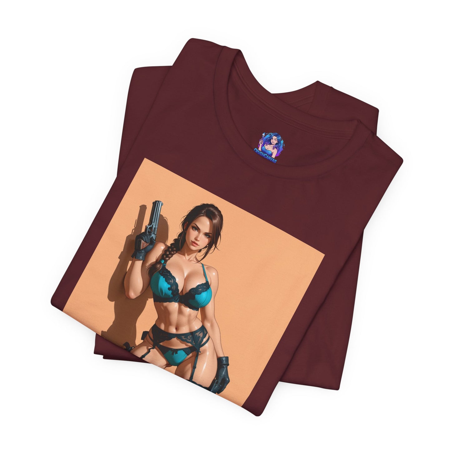 Lara Croft T-Shirt | Tomb Raider Grafik-T-Shirt für Gamer & Anime-Fans | Abenteuerheldin-Shirt