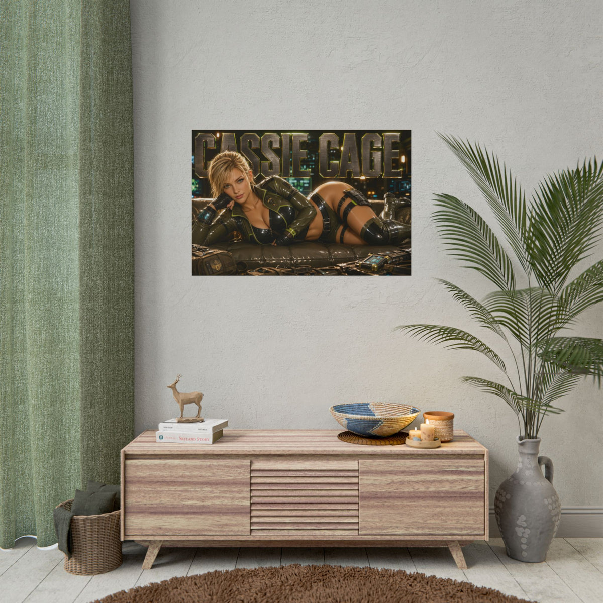 Cassie Cage Character Poster Mortal Kombat Gamer Room Wall Art Collectible Decor