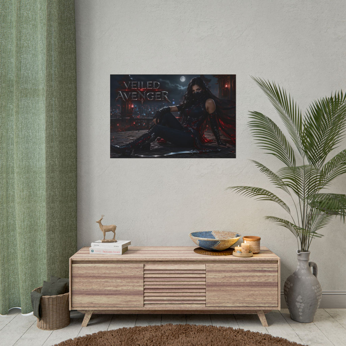 Veiled Avenger Character Poster Comic Style Wall Decor Bedroom Collector Gift