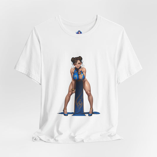 Chun-Li T-Shirt | Street Fighter Grafik-T-Shirt für Gamer & Anime-Fans | Kämpfer-Waifu-Shirt