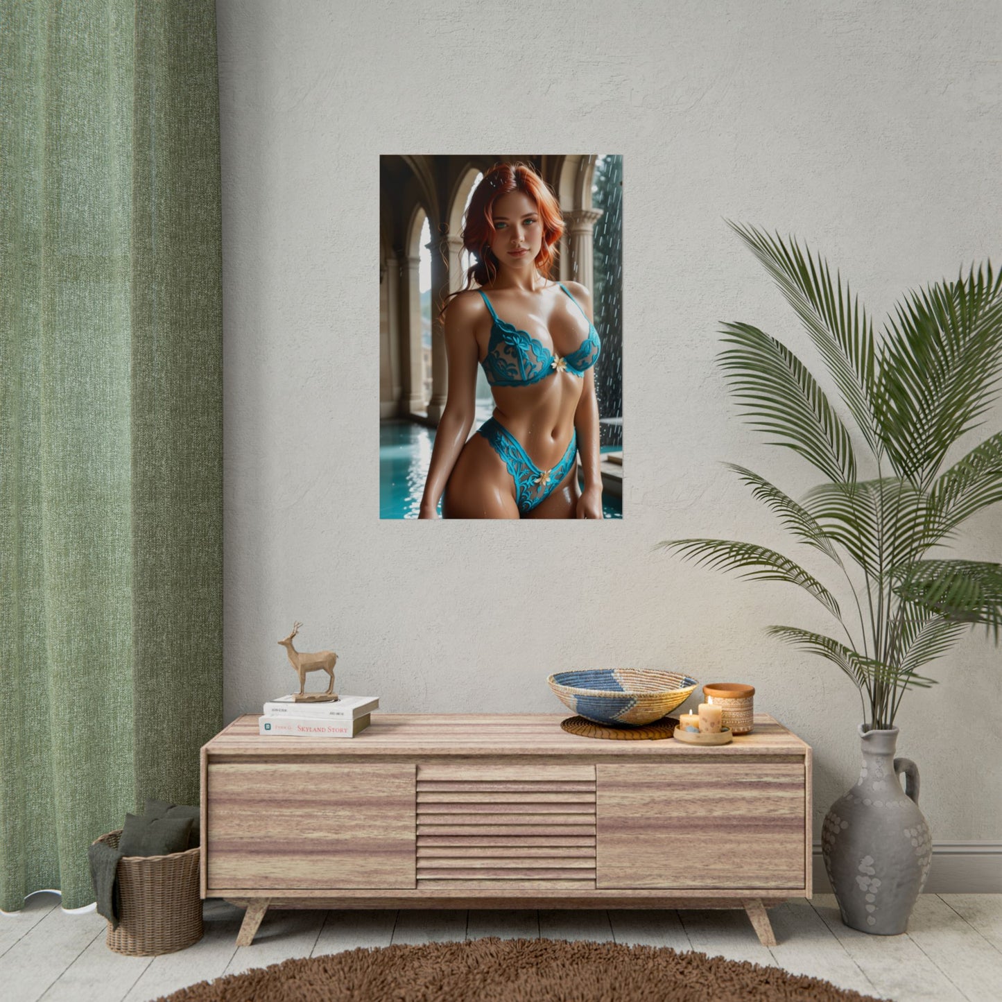 Fantasy-Waifu-Wandbild | Triss Merigold Anime-Poster für die Gamer-Zimmer-Deko