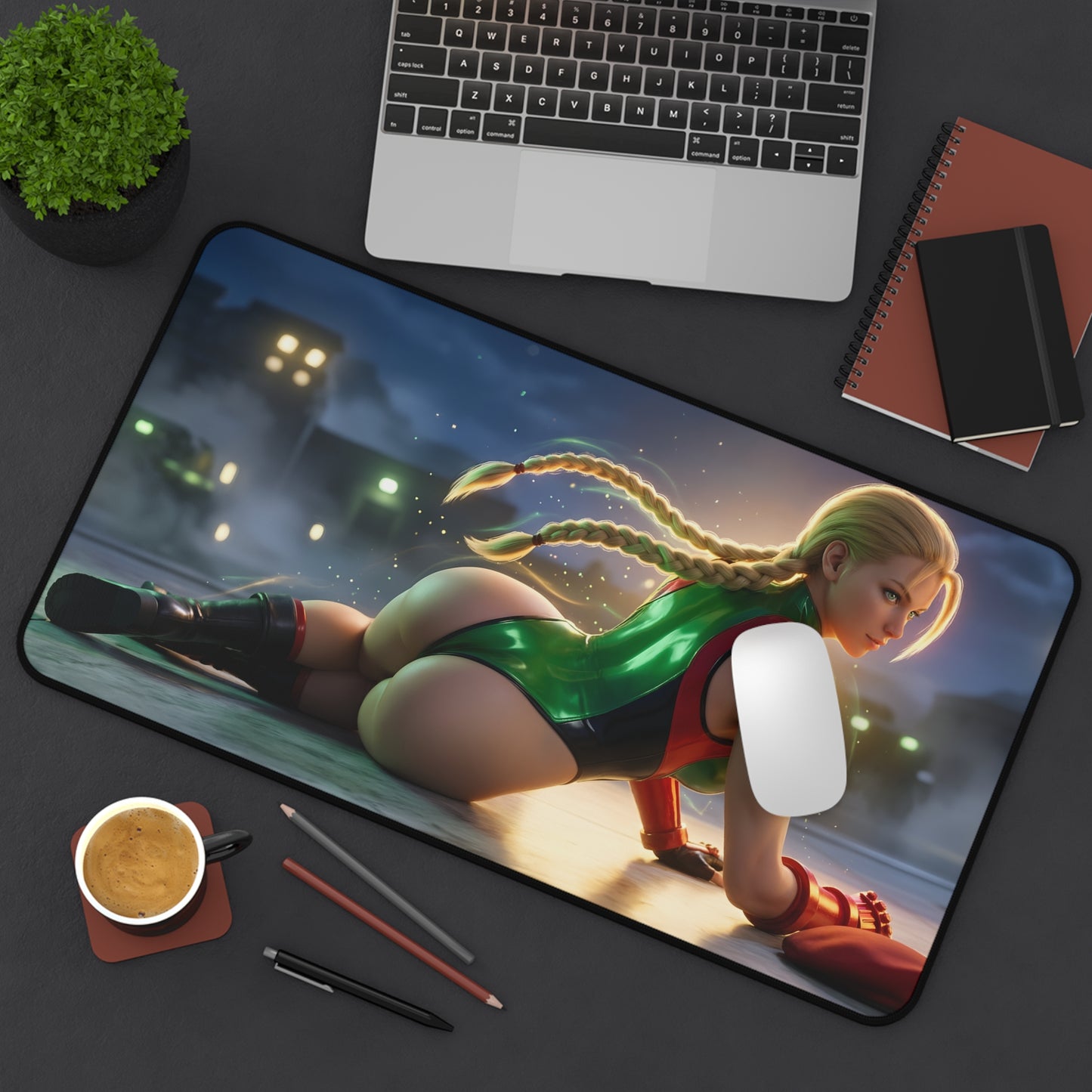 Cammy White Mouse Pad – Street Fighter Gaming Mouse Pad, Stylish Gamer Desk Decor featuring dynamic Cammy artwork on premium gaming desk mat