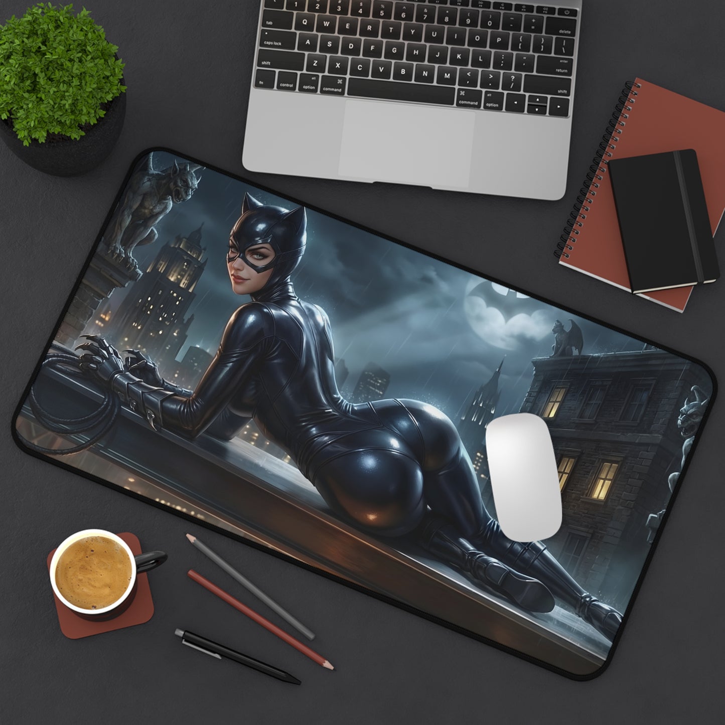 Catwoman Mouse Pad – DC Comics Gaming Mouse Pad, Stylish Gamer Desk Decor — premium Catwoman desk mouse pad with non-slip base and smooth surface