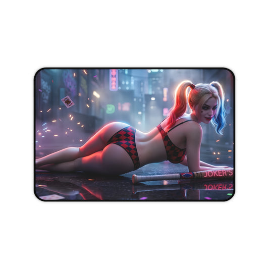 Harley Quinn Mouse Pad – DC Comics Gaming Mouse Pad, Stylish Gamer Desk Decor with vivid comic-style Harley Quinn artwork on premium non-slip gaming mat