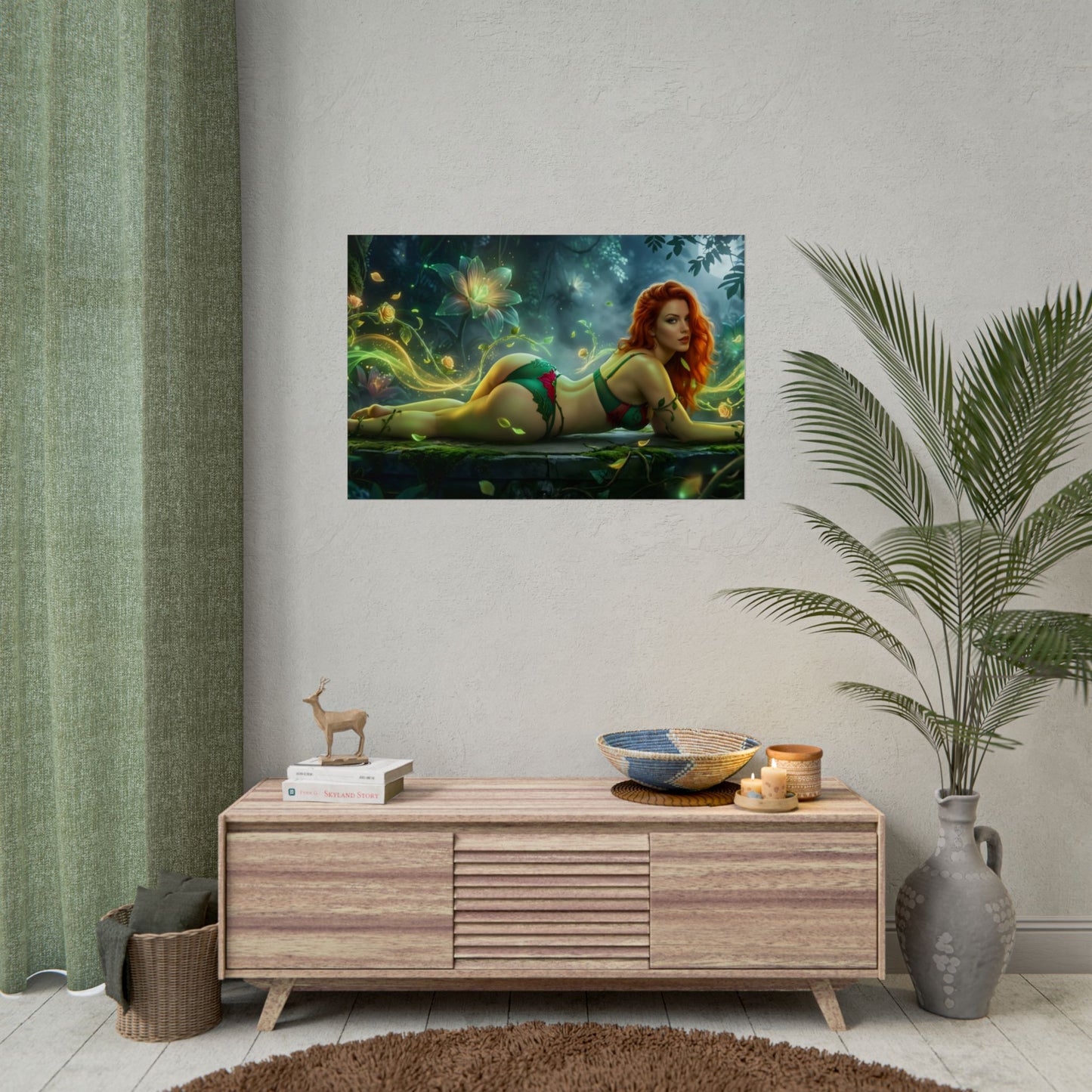 Poison Ivy Poster – DC Wall Art Print, Fantasy Decor