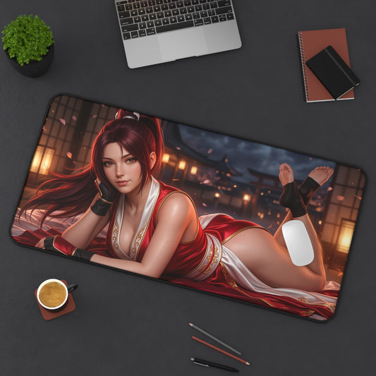 King of Fighters Mouse Pad, Mai Desk Mat, Anime Decor XXL