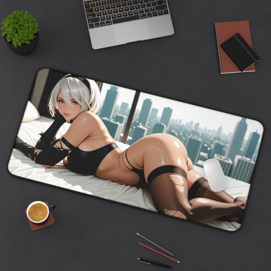 2B Gaming Mouse Pad, Nier Automata Desk Mat, Android Warrior Girl Setup