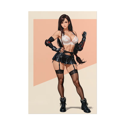 Плакат Тіфи Локхарт Вайфу, сексуальна дівчина з аніме, художній принт, декор стін із фентезійної гри