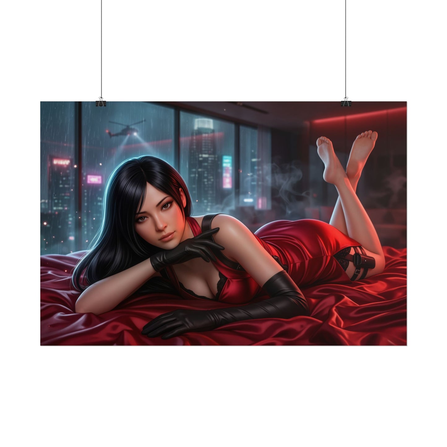 Ada Wong Poster, Resident Evil Art Print, Gaming Wall Decor Poster