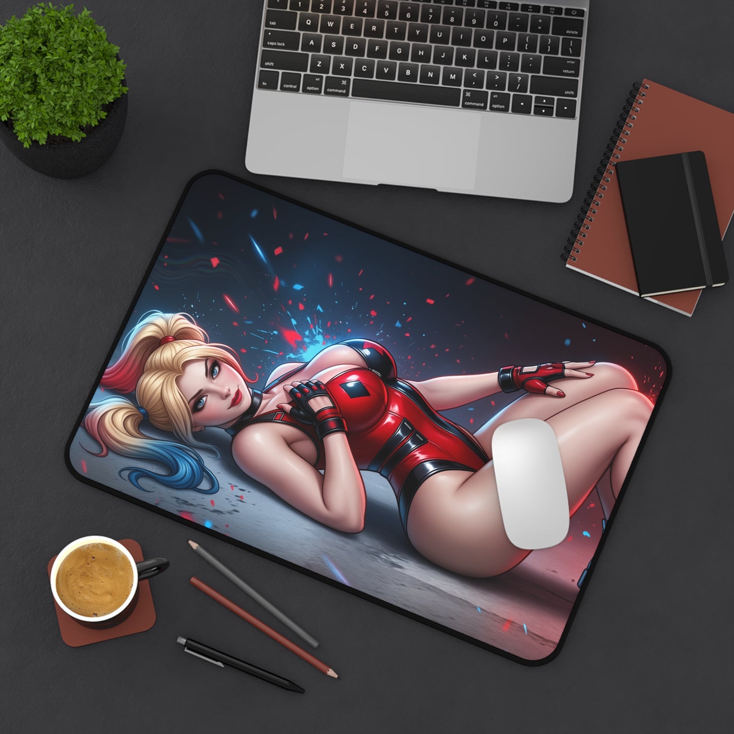 DC Comics Mouse Pad, Harley Quinn Desk Mat, Gamer Gift XXL
