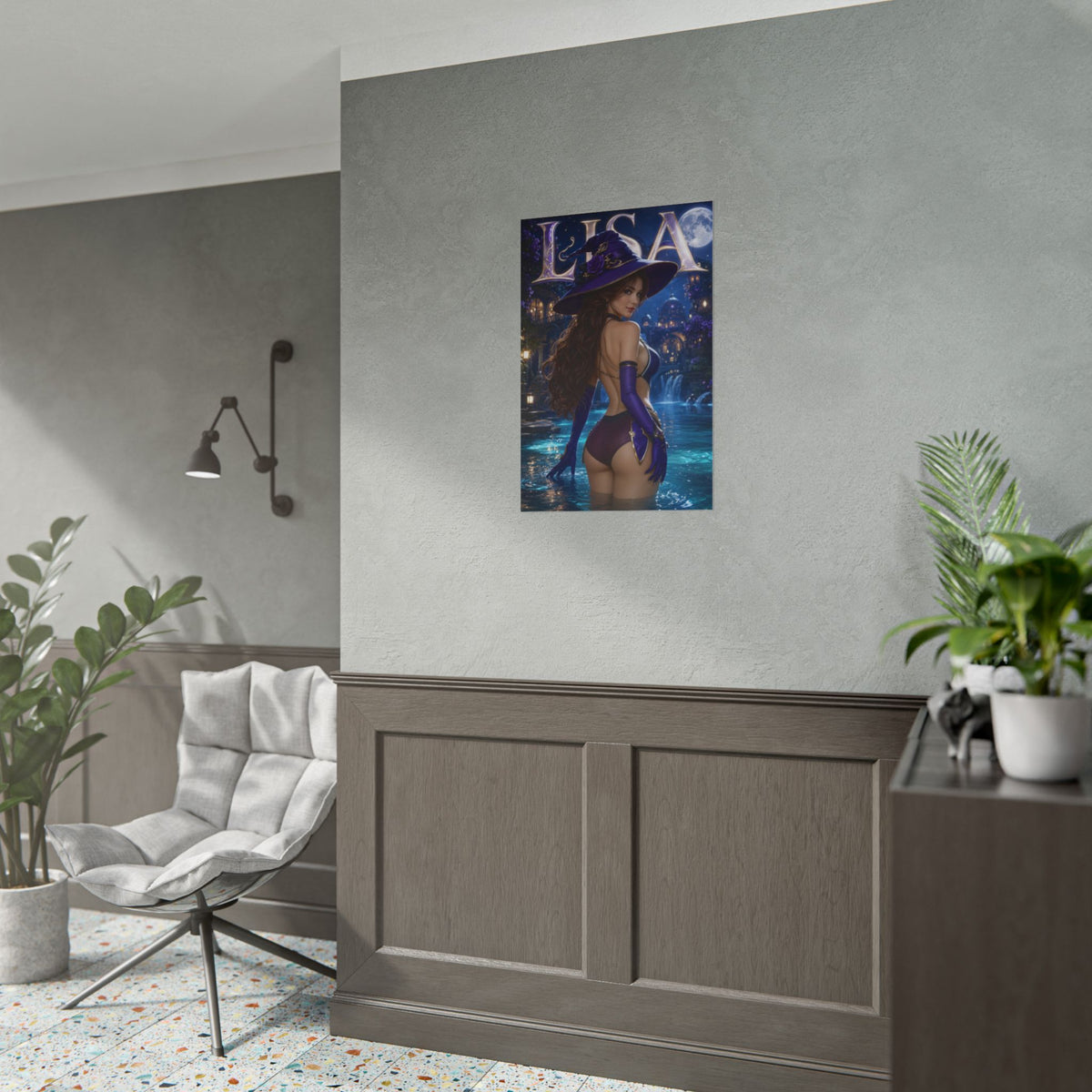 Lisa Character Poster Genshin Impact Anime Room Wall Decor Collectible Art Print