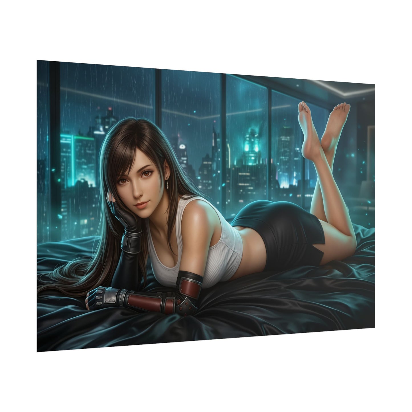 Tifa Lockhart Poster, Final Fantasy Art Print, Gaming Room Decor