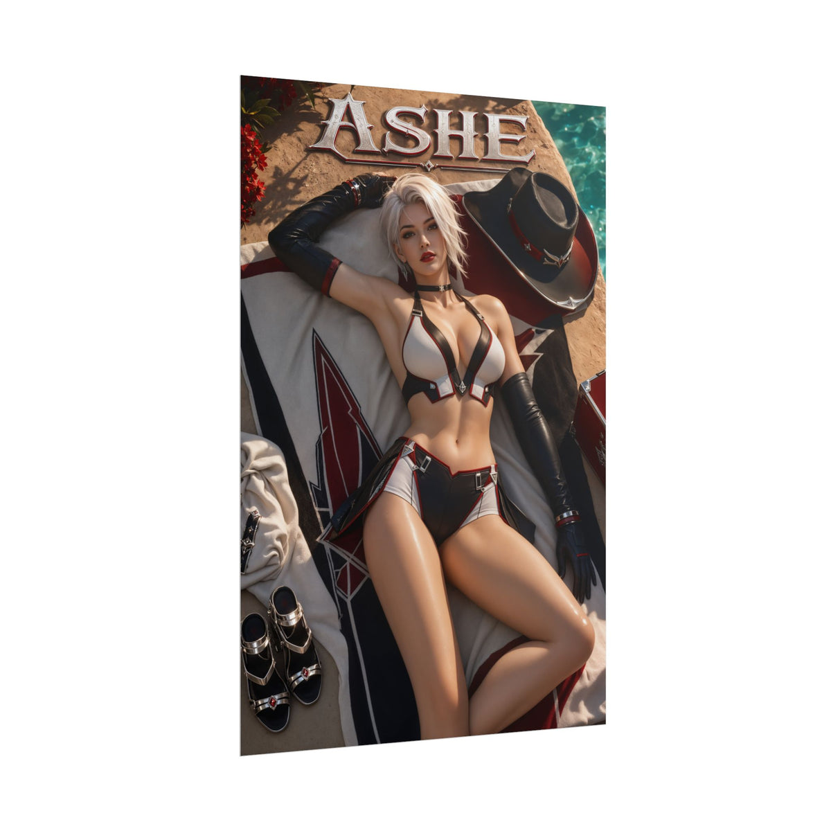 Gaming Wall Art Ashe Overwatch Poster Bedroom Game Room Decor Art Print