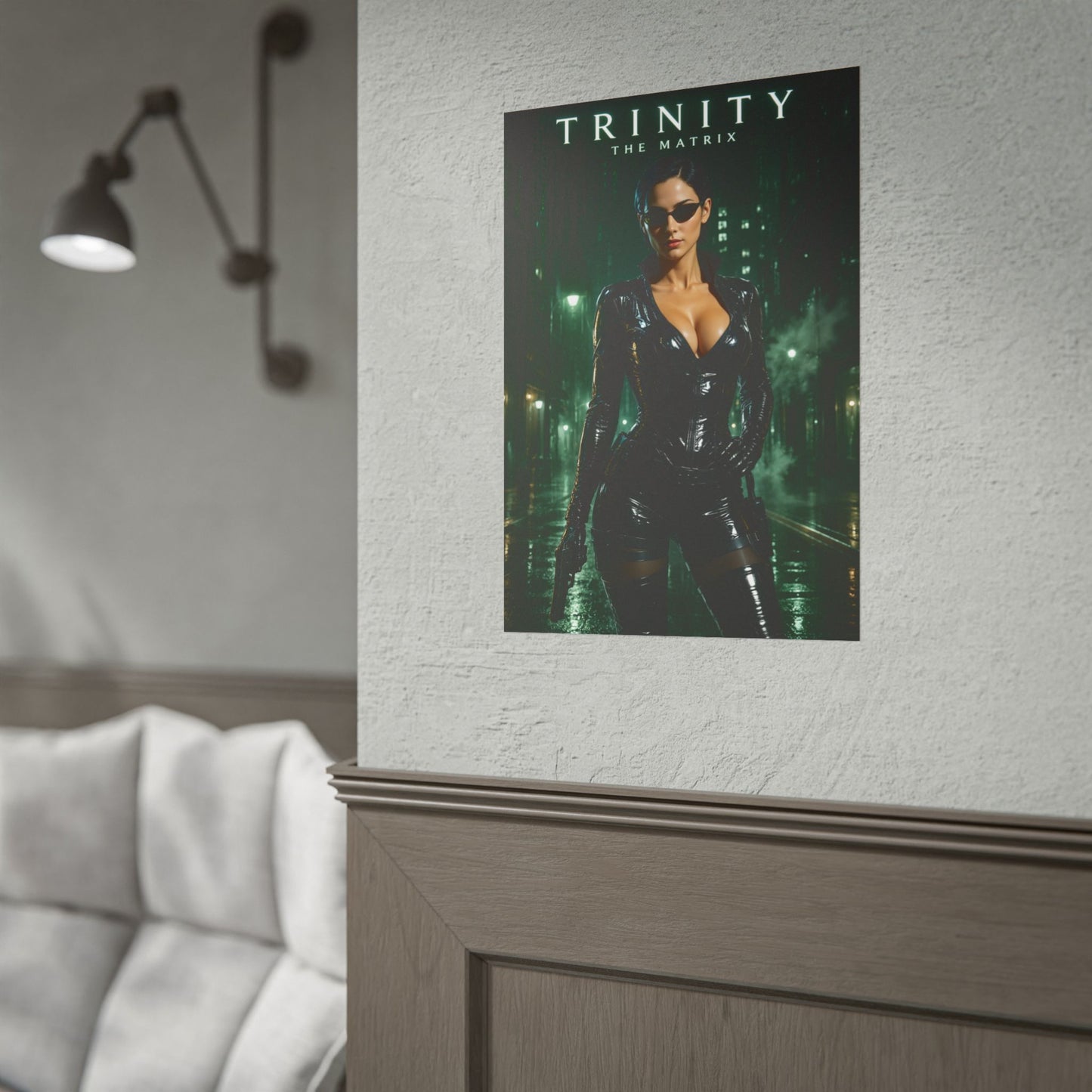 Trinity Matrix Poster, The Matrix Wall Art, Sci Fi Movie Print Decor