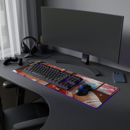 Килимок для столу Yae Miko – світлодіодний RGB-підсвітлювальний килимок, ігровий комплект із зображенням дівчини з аніме Waifu