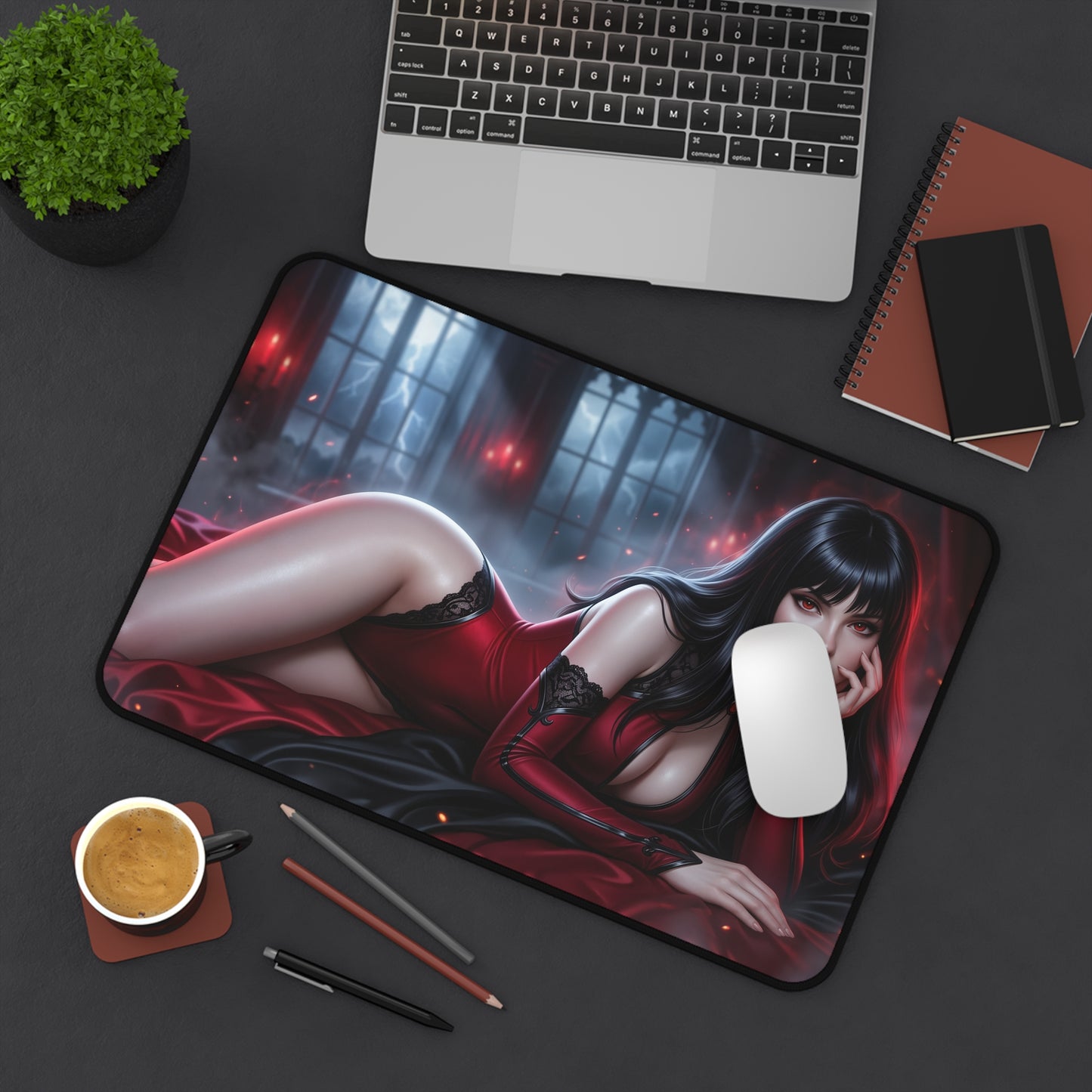 Vampirella Mouse Pad, Gothic Desk Mat, XXL Gaming Pad