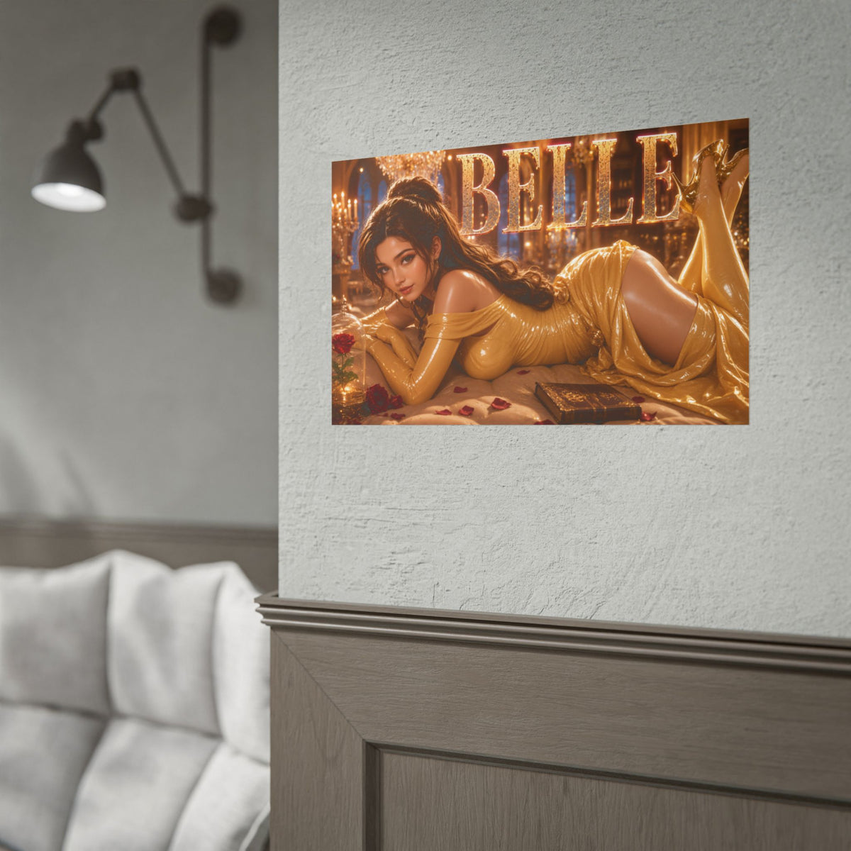 Fantasy Room Decor Belle Beauty and the Beast Poster Wall Art Character Print
