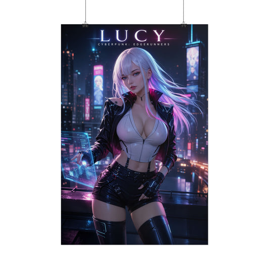 Cyberpunk Lucy Sci Fi Bedroom Gamer Bedroom Decor Anime Gaming Poster Print