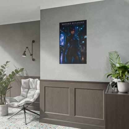 Motoko Kusanagi Poster, Ghost in the Shell Wall Art, Anime Print Decor