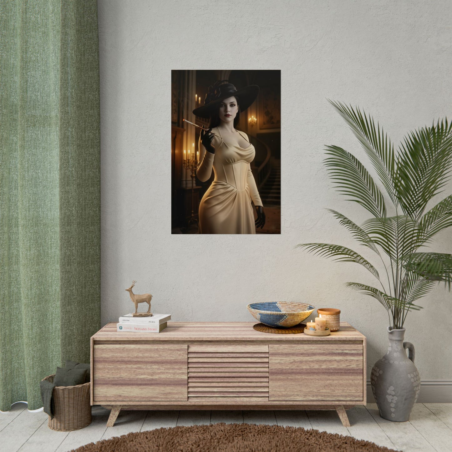 Lady Dimitrescu Resident Evil Poster, Resident Evil Wall Art Print, Vampire Lady Decor, Horror Game Art, Gamer Gift