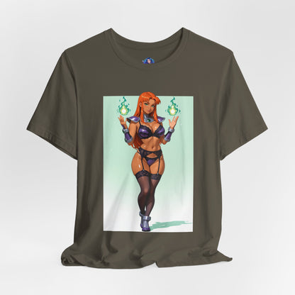 Starfire-T-Shirt | DC-Heldin-Shirt für Gamer &amp; Anime-Fans | Cosmic Waifu-Shirt