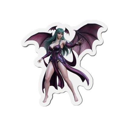 Morrigan Aensland Magnet – Darkstalkers Anime Heroine Fridge Magnet premium die-cut vinyl magnet of Morrigan in anime-style artwork