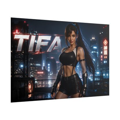 Tifa Lockhart Character Poster Gaming Setup Wall Decor Collector Print