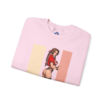 Aerith Gainsborough Sweatshirt, Final Fantasy Rundhalsausschnitt, Gemütliche Gaming-Kleidung für Fans