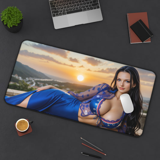 Nico Robin Gaming Mouse Pad, One Piece Desk Mat, Anime Scholar Girl Setup