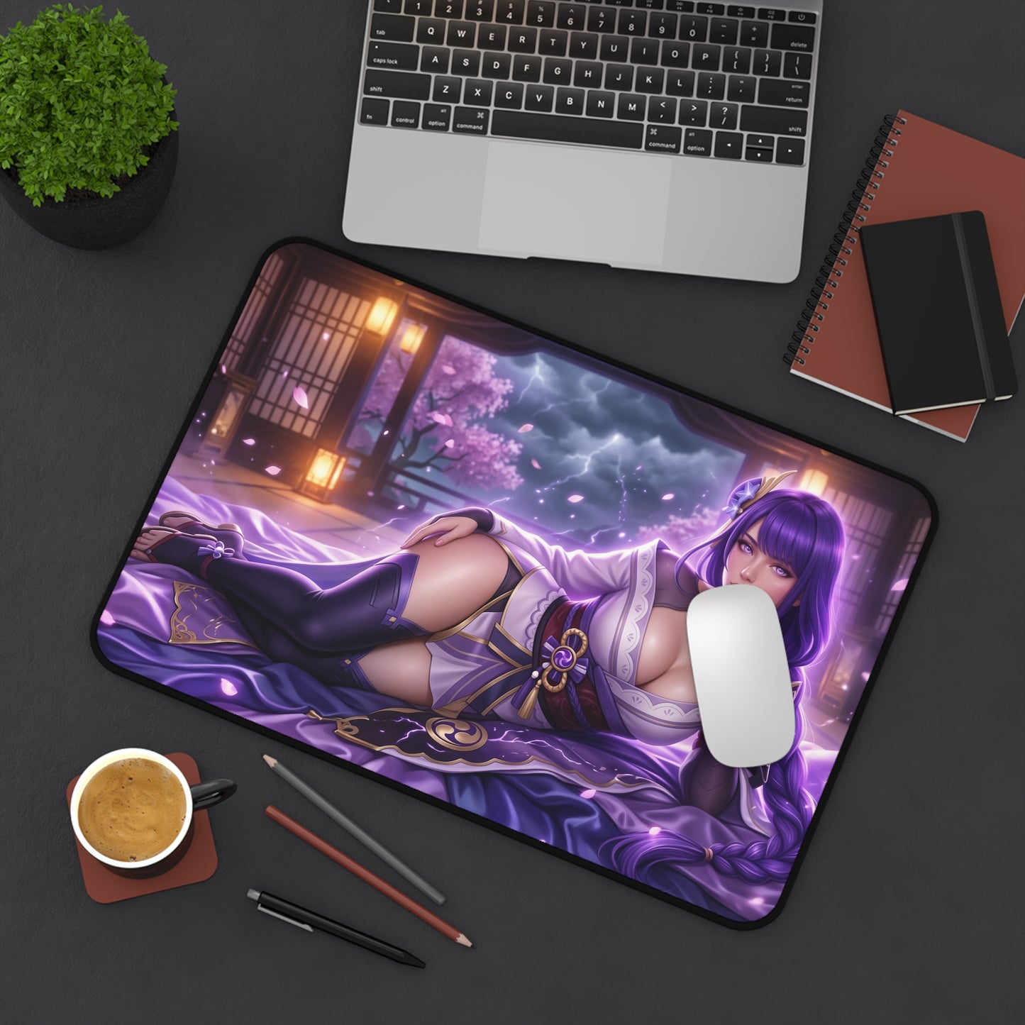 Genshin Impact Mouse Pad, Raiden Shogun Desk Mat, XXL