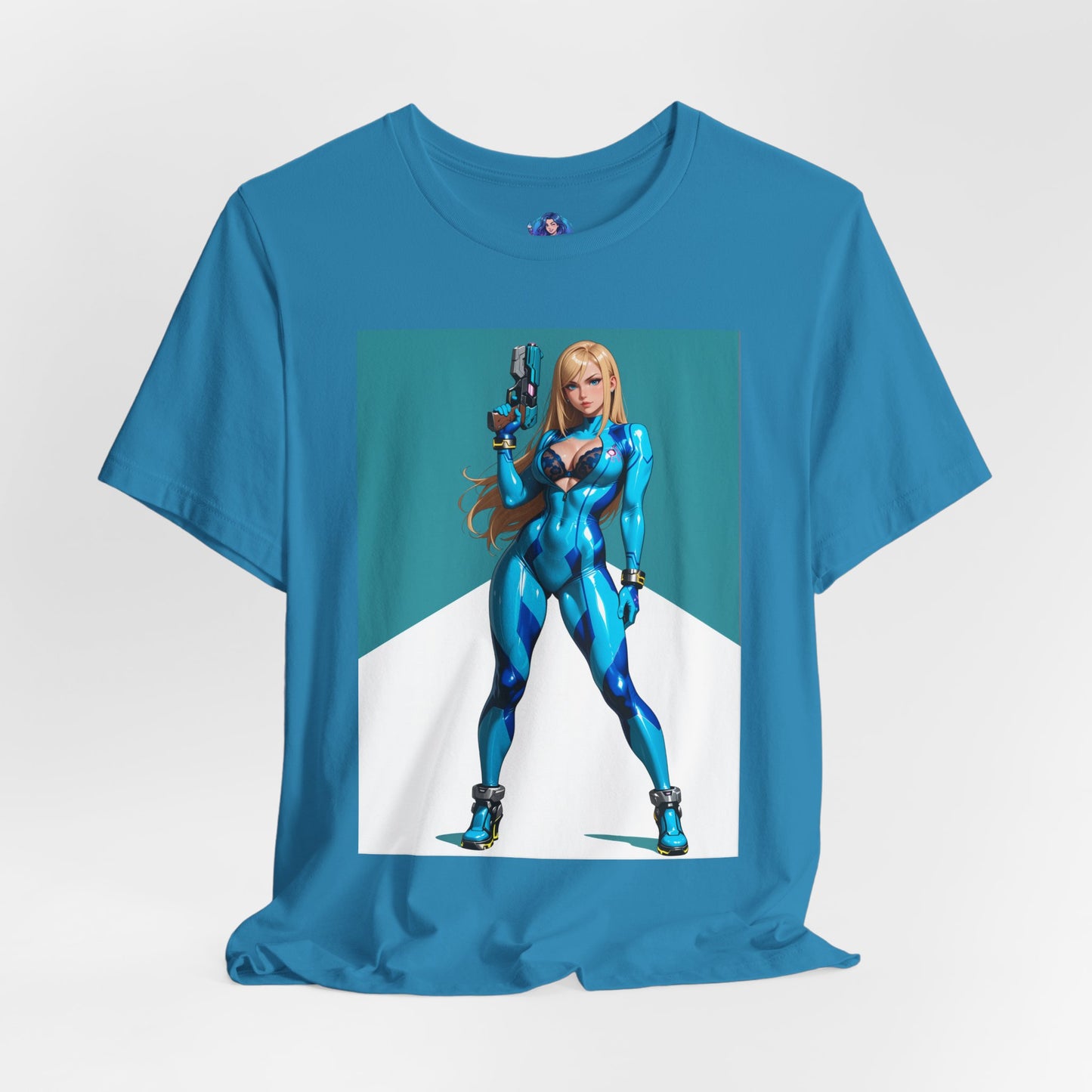 Samus Aran T-Shirt | Sci-Fi-Heldin-Shirt für Gamer &amp; Anime-Fans | Galaktische Kriegerin