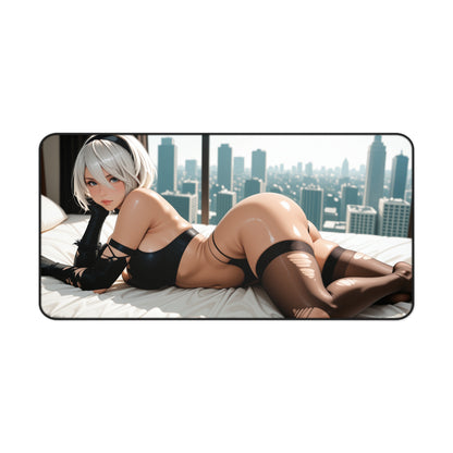 2B Gaming Mouse Pad, Nier Automata Desk Mat, Android Warrior Girl Setup