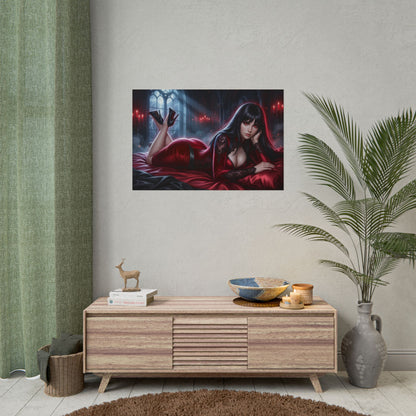Vampirella Poster, Horror Wall Art, Gothic Print, Gamer Decor
