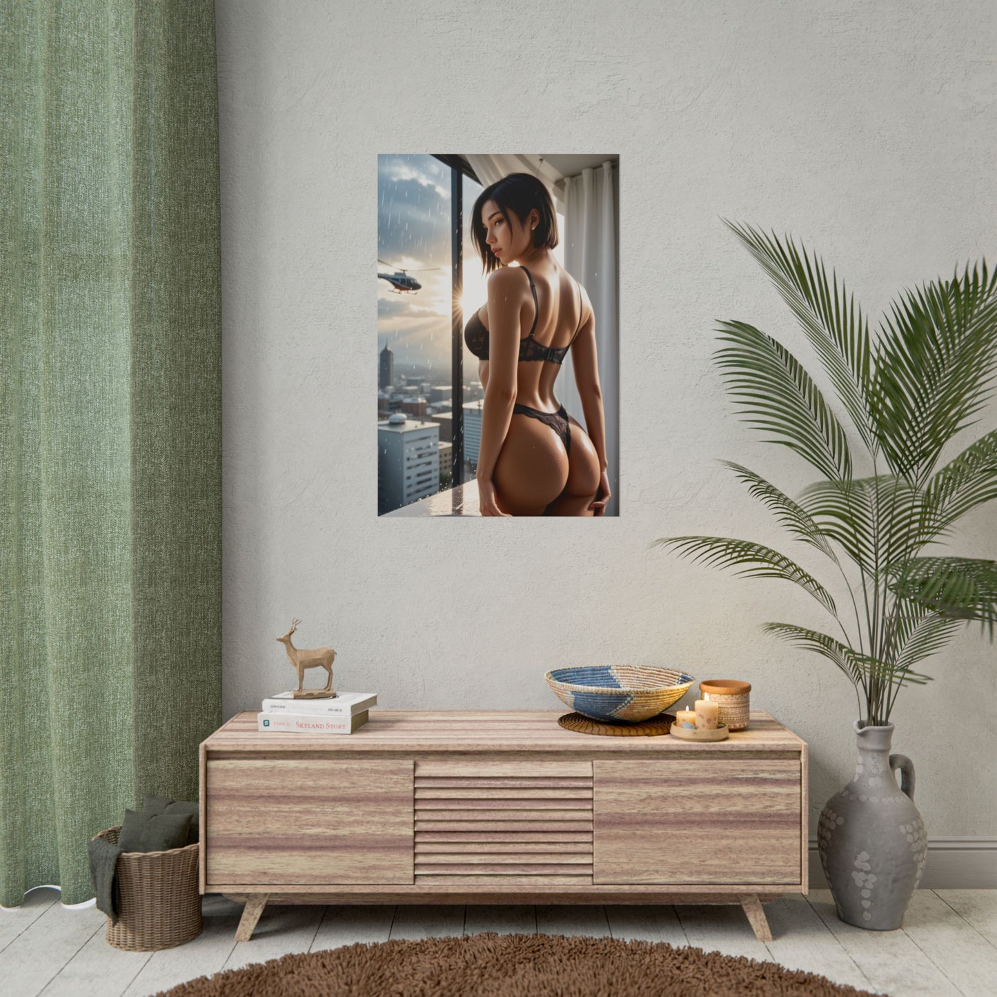 Плакат Ади Вонг, художній принт дівчини з аніме в червоній сукні, декор стіни з шпигункою Вайфу