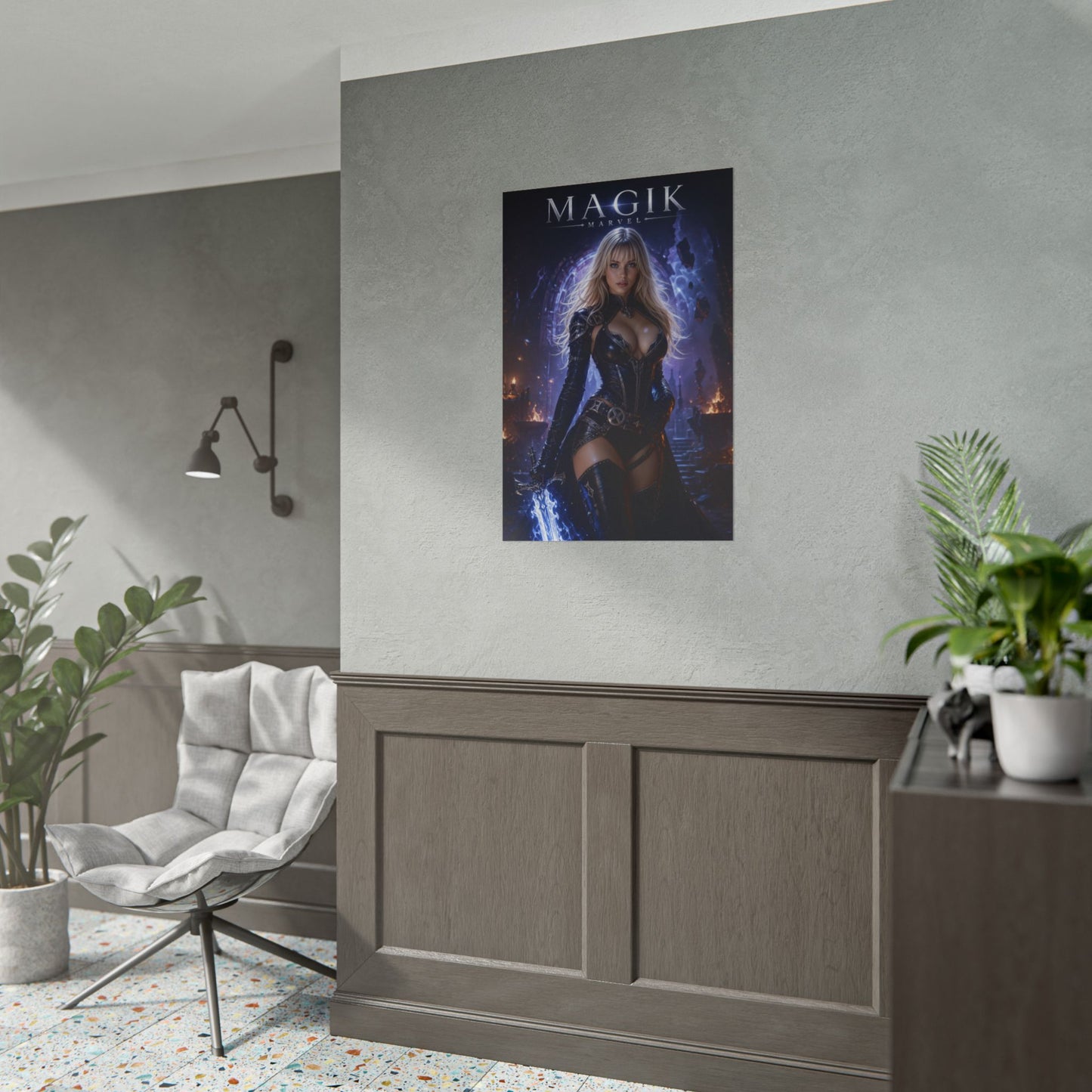 Magik Poster, Marvel Comics Wall Art, Fantasy Print, Gamer Decor