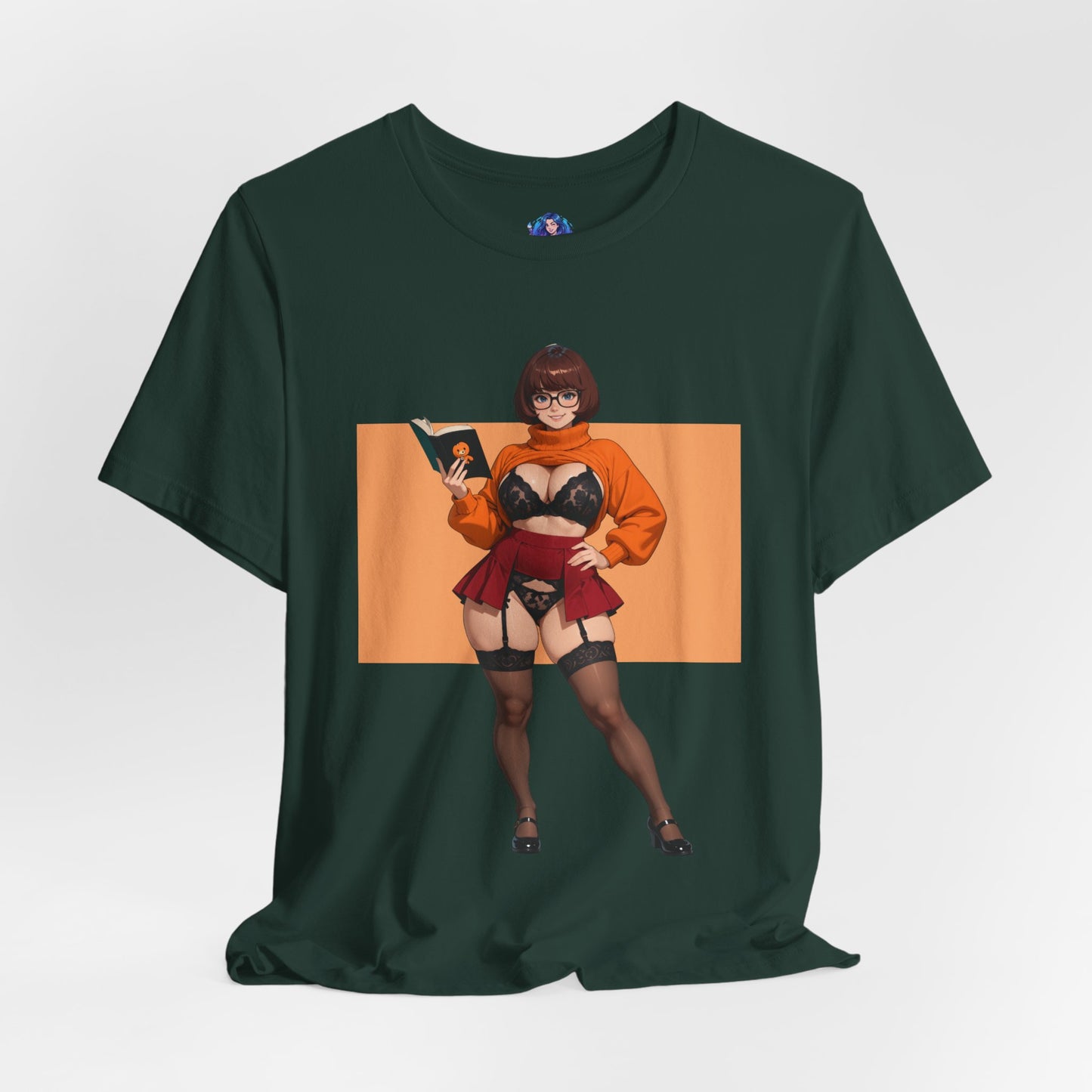 Velma Grafik-T-Shirt | Süßes Nerd-Girl-T-Shirt für Otakus und Retro-Fans | Smart-Heroine-Shirt