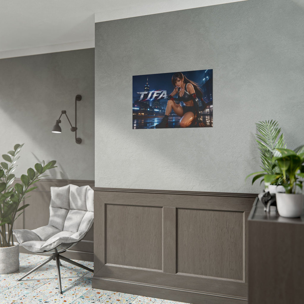 Gaming Wall Art Tifa Lockhart Poster Game Room Decor Gamer Gift Art Print