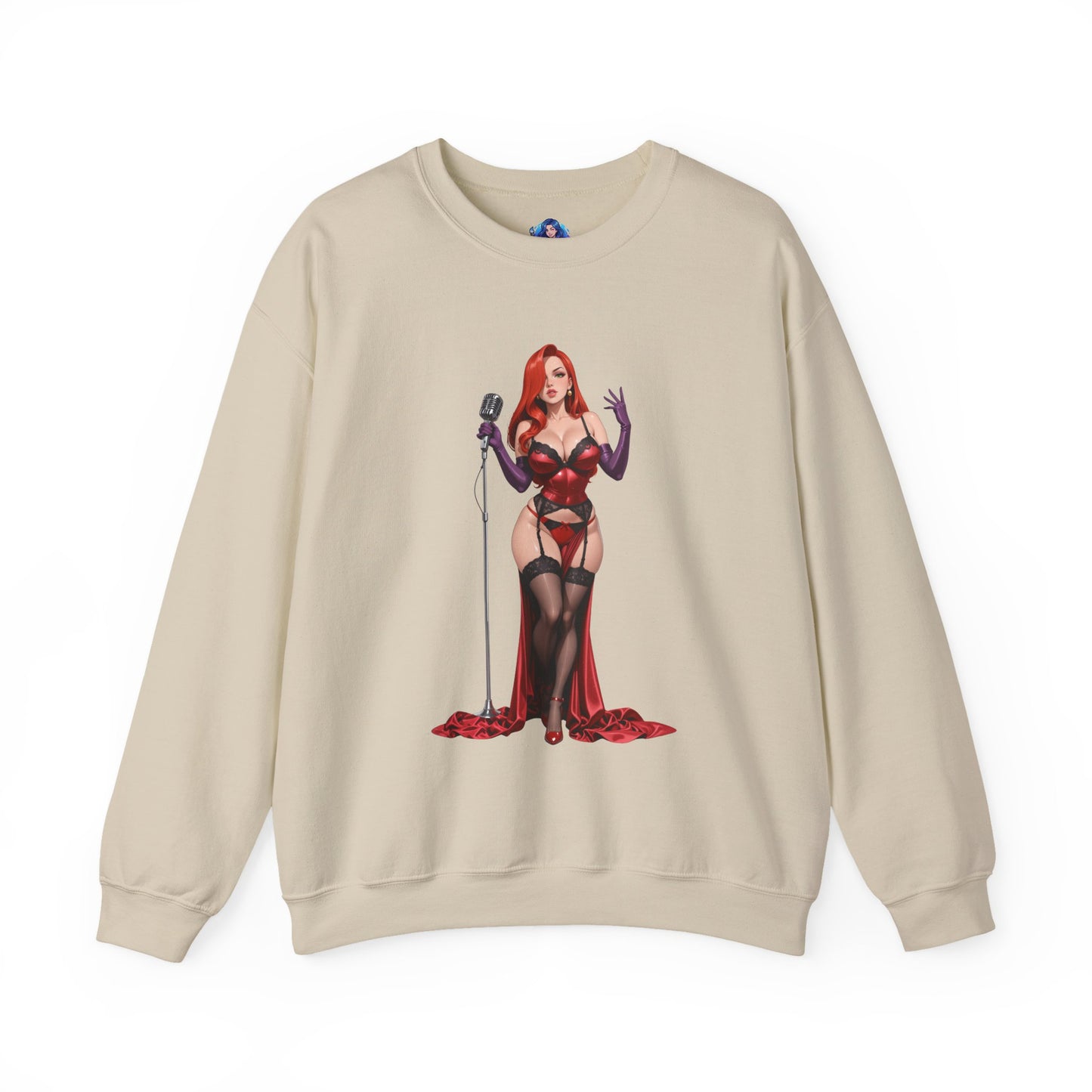 Jessica Rabbit Sweatshirt, klassischer Cartoon-Rundhalsausschnitt, gemütliche Retro-Streetwear für Fans