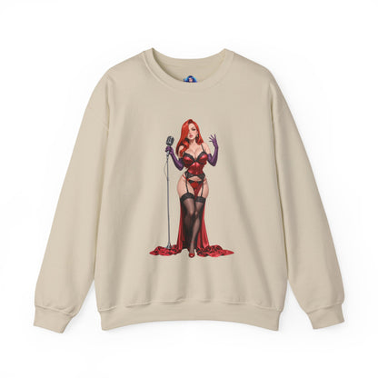 Jessica Rabbit Sweatshirt, klassischer Cartoon-Rundhalsausschnitt, gemütliche Retro-Streetwear für Fans