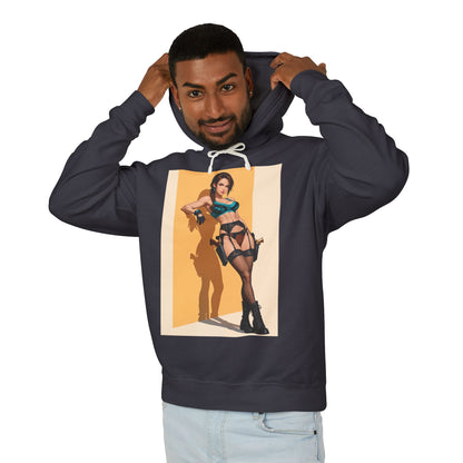 Худі з Ларою Крофт | Худі з виживанням у розкрадачці гробниць | Пуловер з аніме-воїном-дослідником