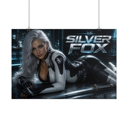 Silver Fox Comic Poster Character Wall Art Collector Room Decor Art Print