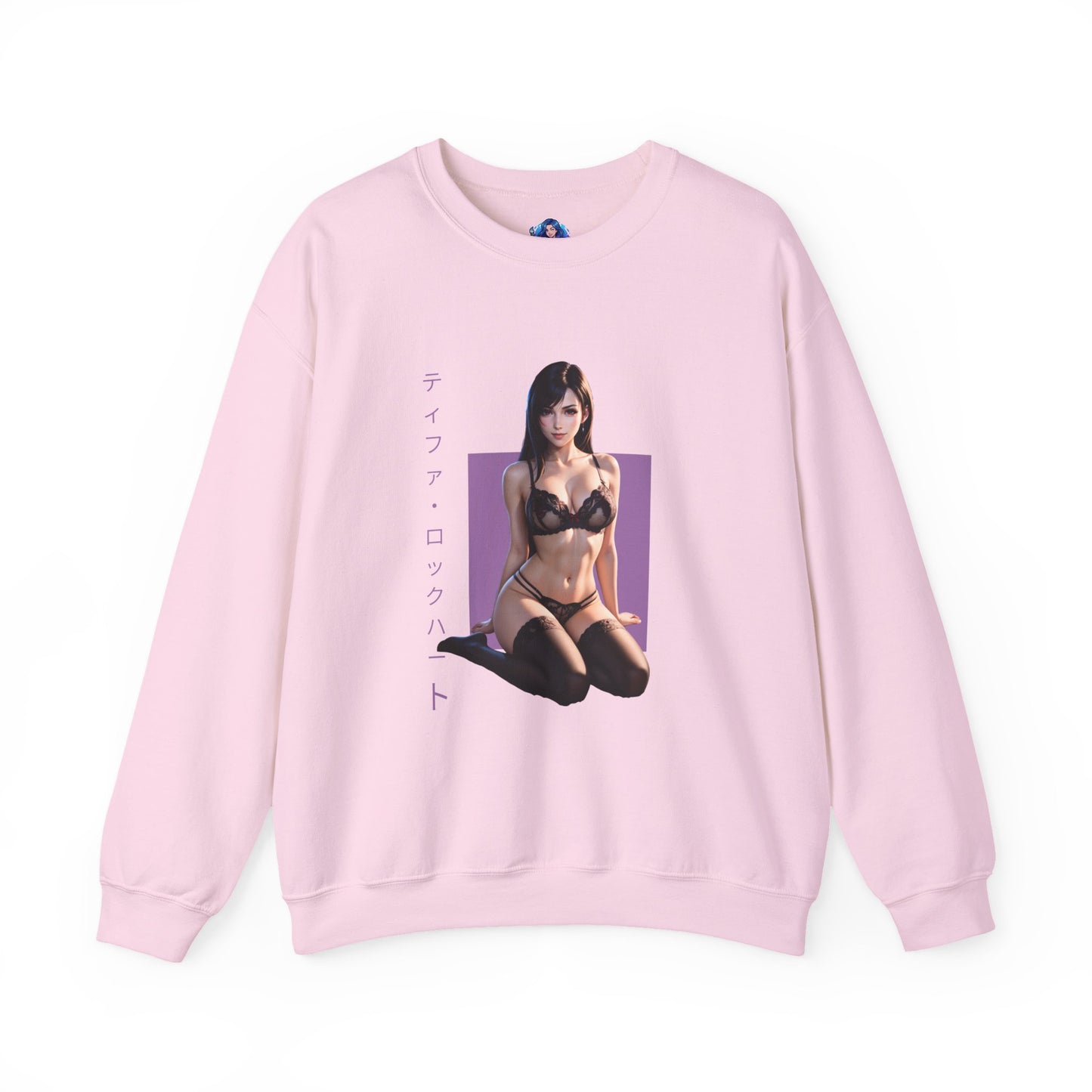 Tifa Lockhart Sweatshirt, FFVII Rundhalsausschnitt, Gemütliche RPG-Gaming-Kleidung für Fans