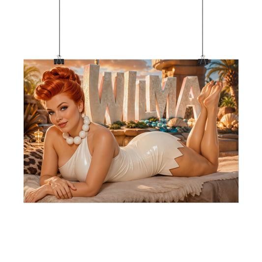 Wilma Flintstone The Flintstones Retro Poster Cartoon Wall Art Room Decor