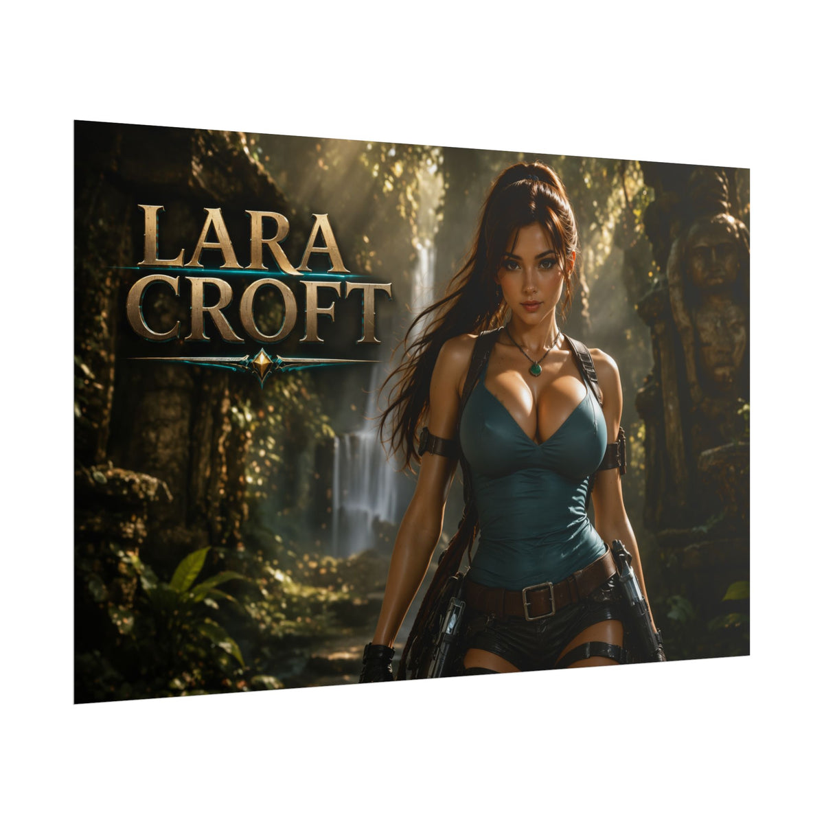 Lara Croft Character Poster Tomb Raider Gaming Setup Wall Decor Collector Print