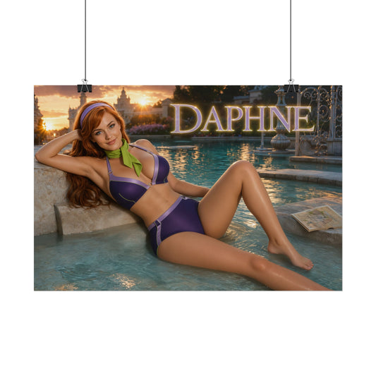 Daphne Blake Character Poster Scooby Doo Cartoon Room Decor Collector Wall Art